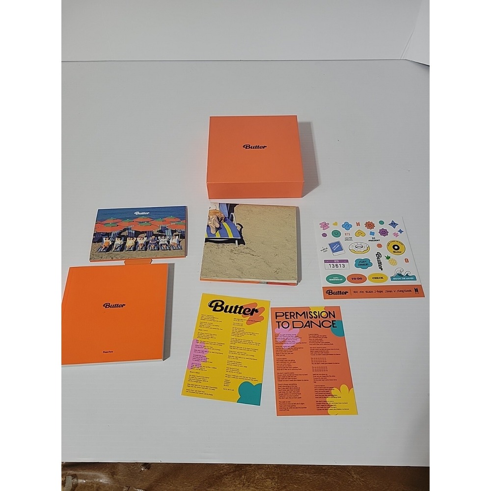 BTS Butter Album Peaches Version Orange CD K-Pop 2021 Big Hit All Inclusions